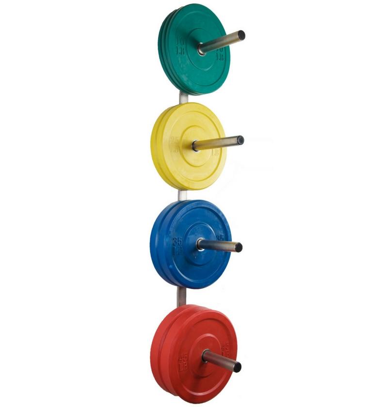 4 Peg Wall Mounted Bumper Plate Storage