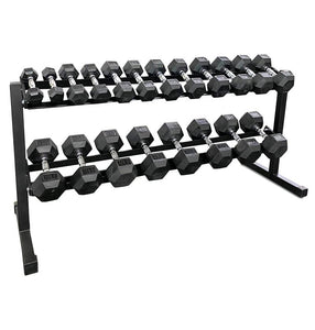 Rubber Hex Dumbbell Set 5-50 (No Rack) (IN STOCK)