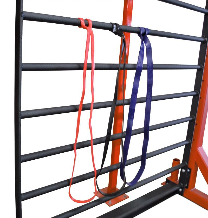 Elite Multi-Storage Rack w/ Stall Bars, Landmine, Wall Ball Targets, Heavy Bag Attachment