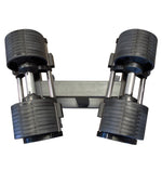 Adjustable Steel Dumbbell Set w/ Rack 4.5-70lb