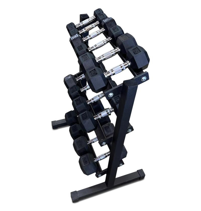 Rubber Hex Dumbbell Set 5-25 (No Rack) (IN STOCK)