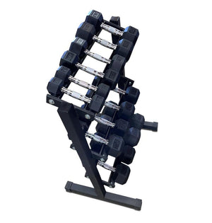 Rubber Hex Dumbbell Set 5-25 (No Rack) (IN STOCK)